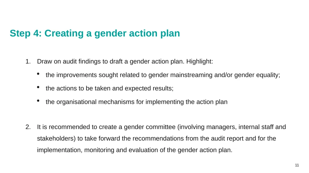 Gender auditing: creating a gender-sensitive - slide 11 of 12