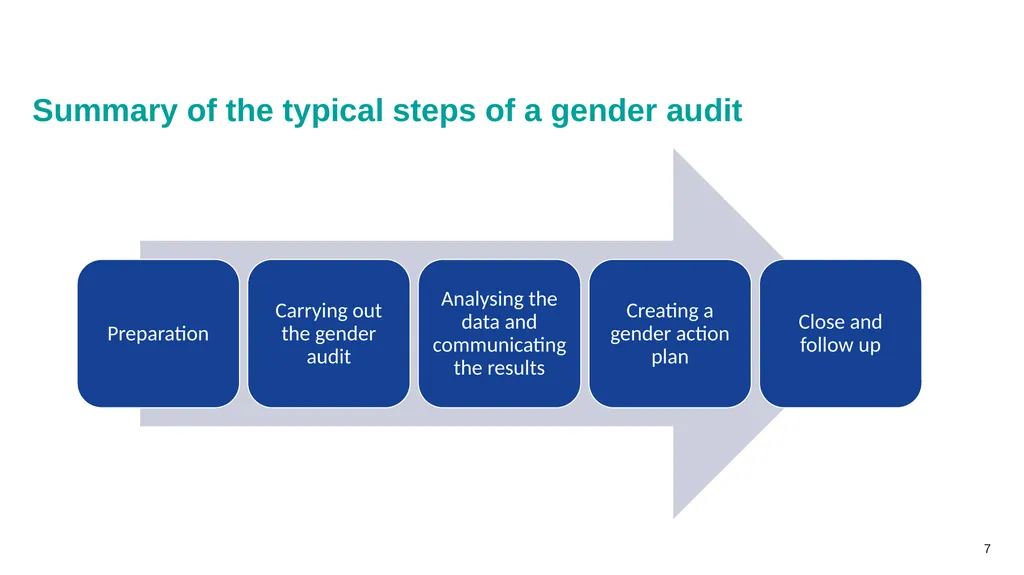 Gender auditing: creating a gender-sensitive - slide 7 of 12