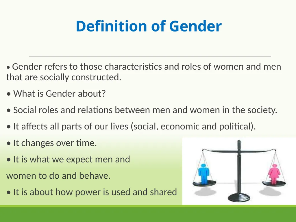 INTRODUCTION to GENDER STUDIES GENDER, GENDER - slide 4 of 21