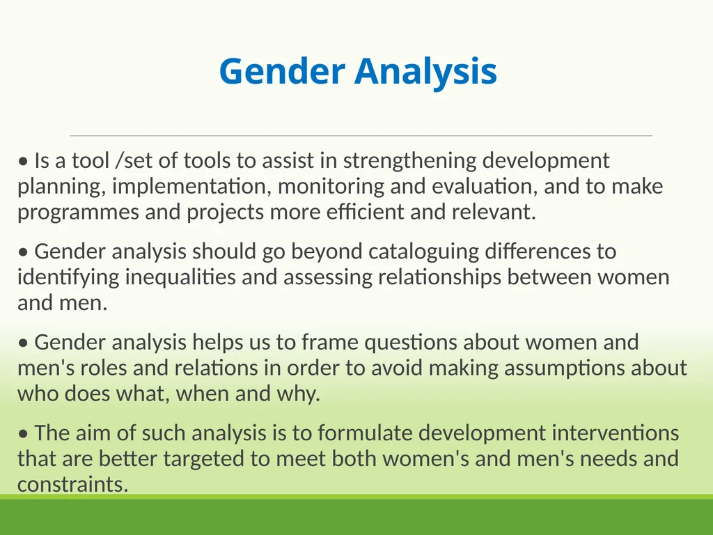 INTRODUCTION to GENDER STUDIES GENDER, GENDER - slide 8 of 21