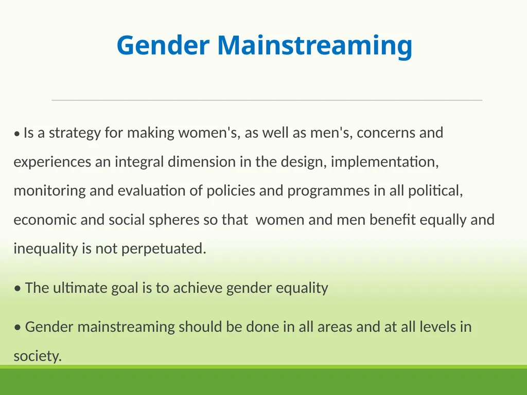 INTRODUCTION to GENDER STUDIES GENDER, GENDER - slide 10 of 21
