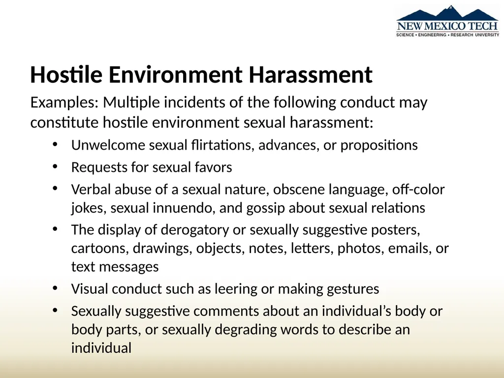 New Student Awareness Training Sexual Misconduct, - slide 12 of 28