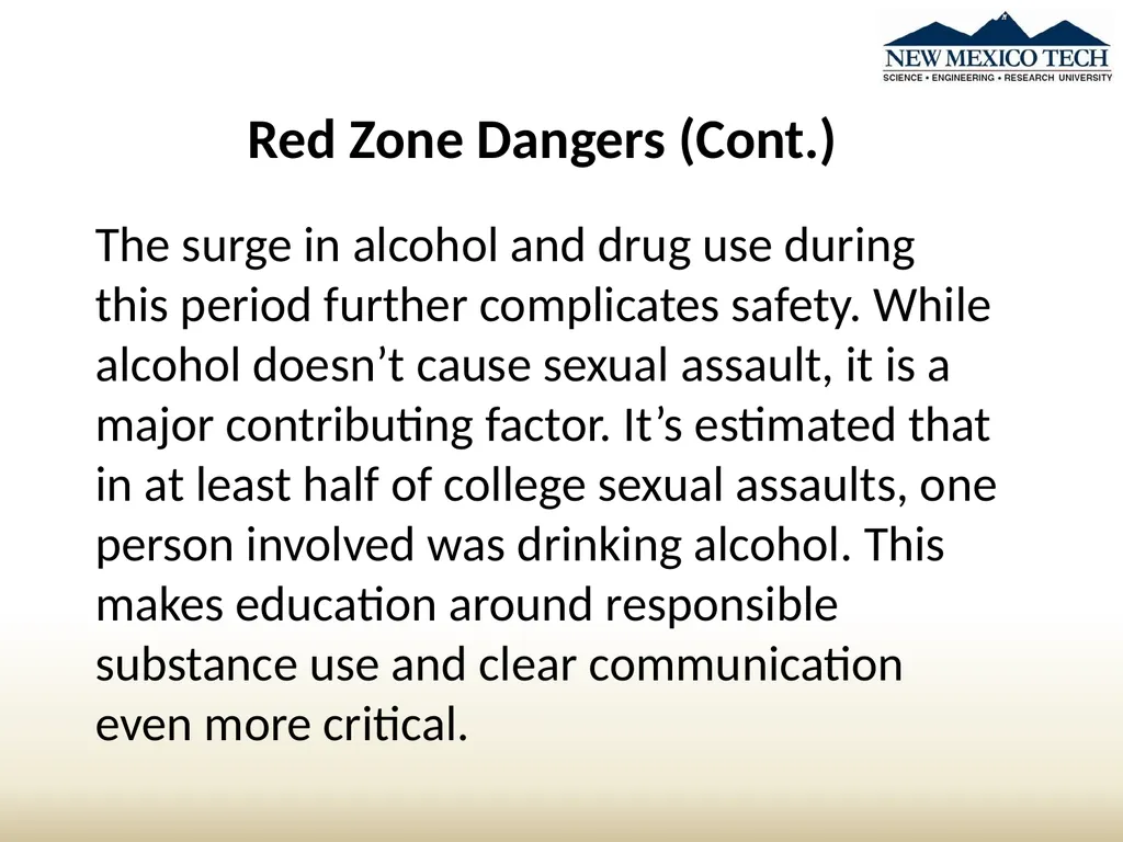 New Student Awareness Training Sexual Misconduct, - slide 22 of 28
