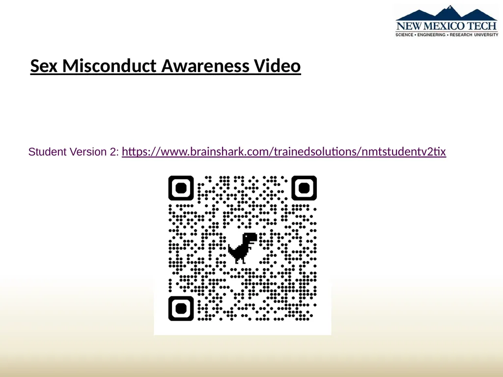 New Student Awareness Training Sexual Misconduct, - slide 8 of 28