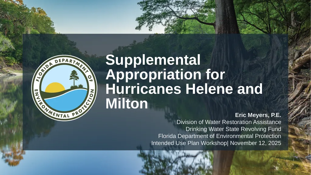 What is the Supplemental Appropriation? - slide 1 of 9