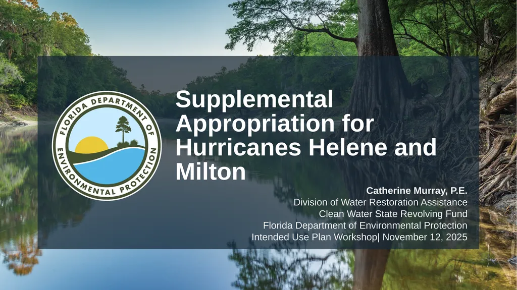 What is the Supplemental Appropriation? - slide 1 of 9