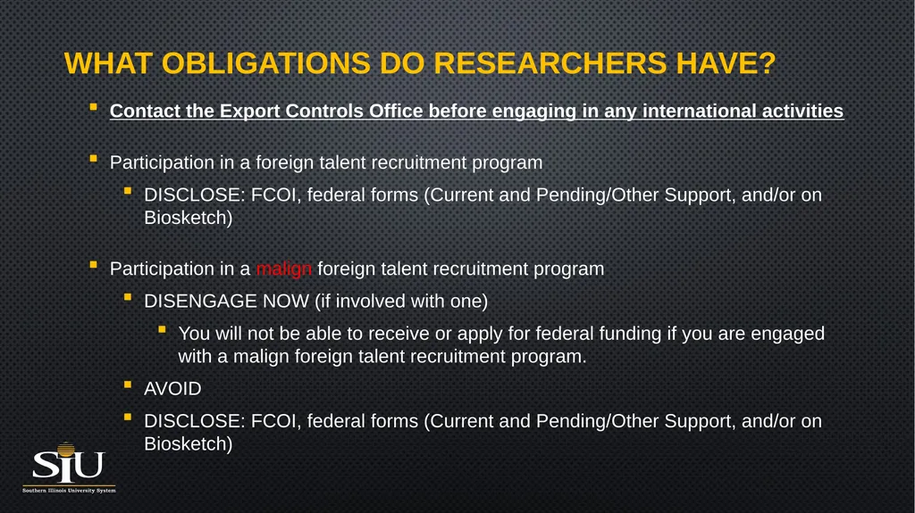 Export Controls Compliance What is the intent of - slide 14 of 16
