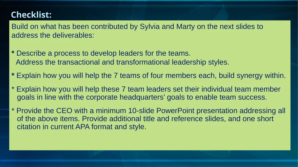 Unit 8 Assignment Introduction to this Assignment - slide 7 of 8