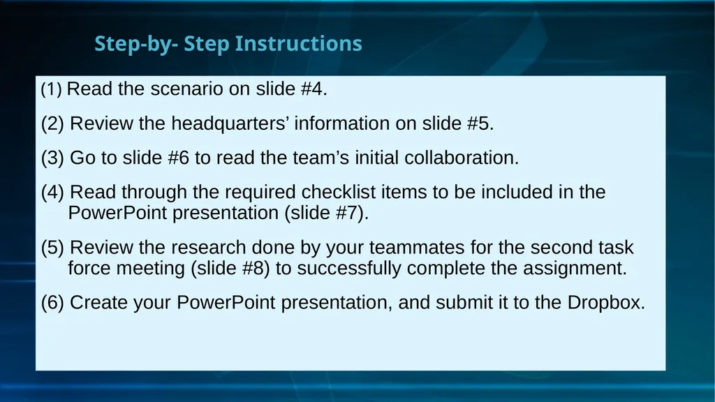 Unit 8 Assignment Introduction to this Assignment - slide 3 of 8