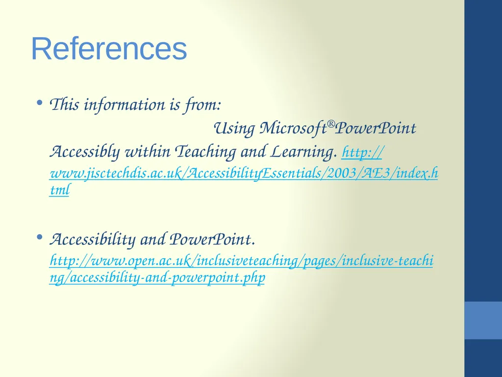 Good practice for PowerPoint presentations All you - slide 12 of 12