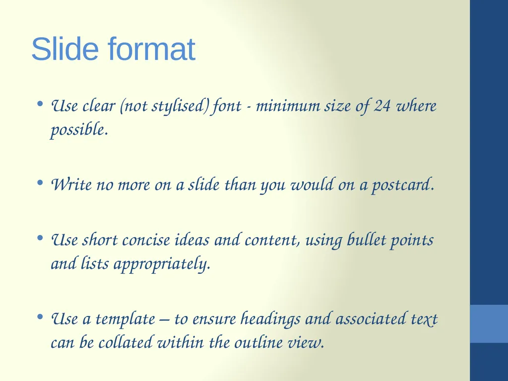 Good practice for PowerPoint presentations All you - slide 3 of 12