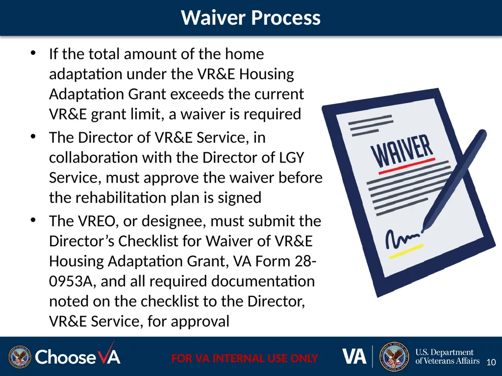 Veteran Readiness and Employment and Loan Guaranty - slide 10 of 13