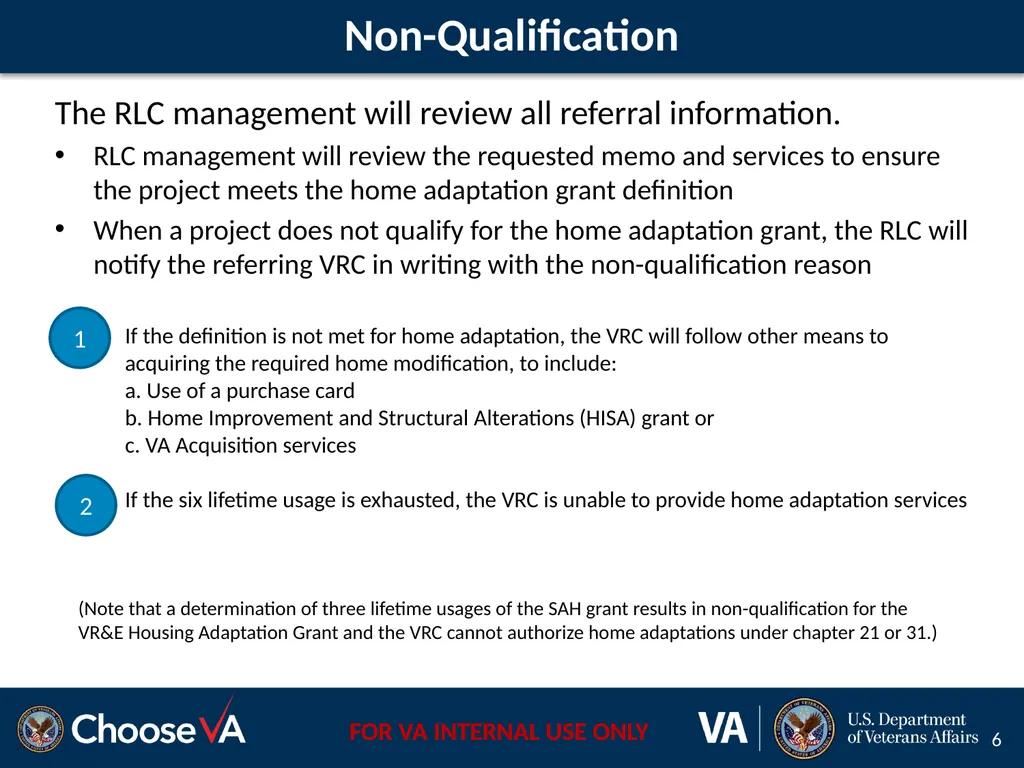 Veteran Readiness and Employment and Loan Guaranty - slide 6 of 13