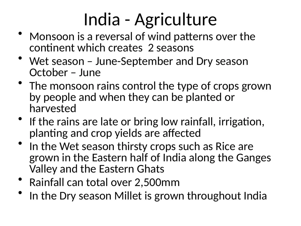 REGIONAL GEOGRAPHY Exam Topics Related to India - slide 16 of 34