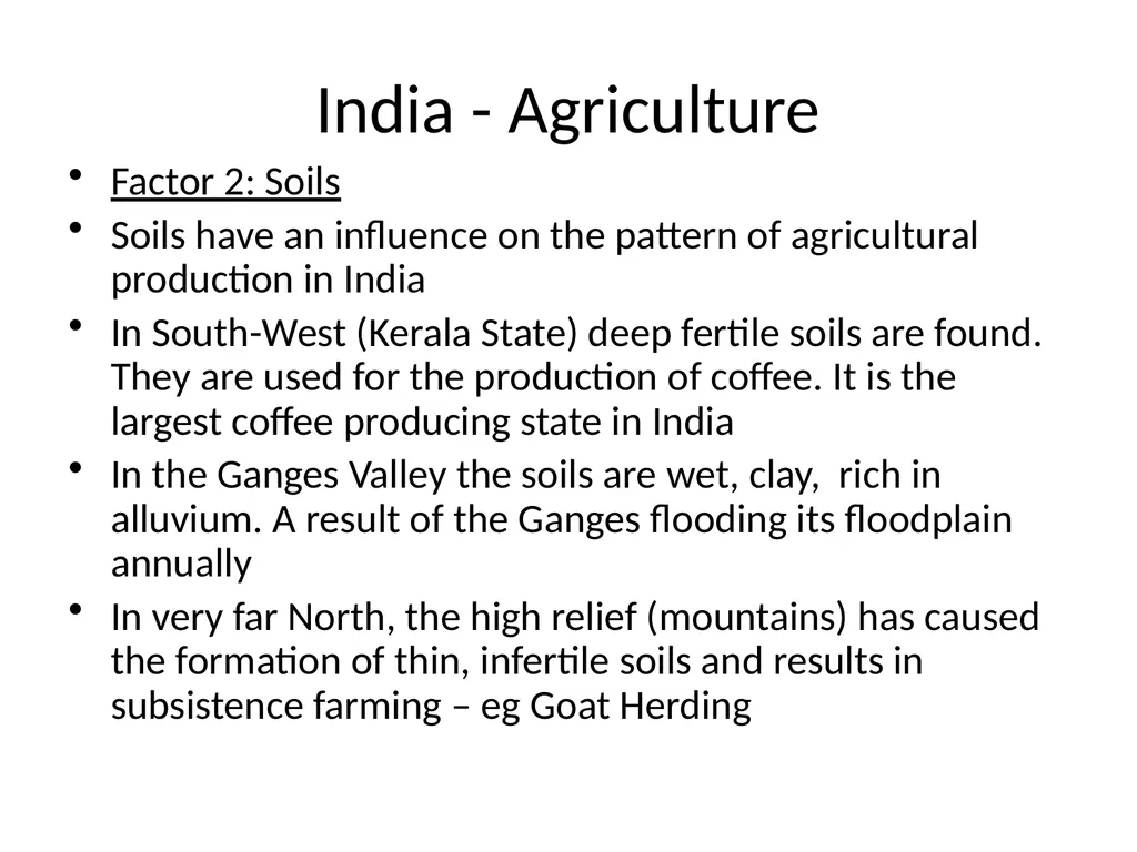 REGIONAL GEOGRAPHY Exam Topics Related to India - slide 18 of 34