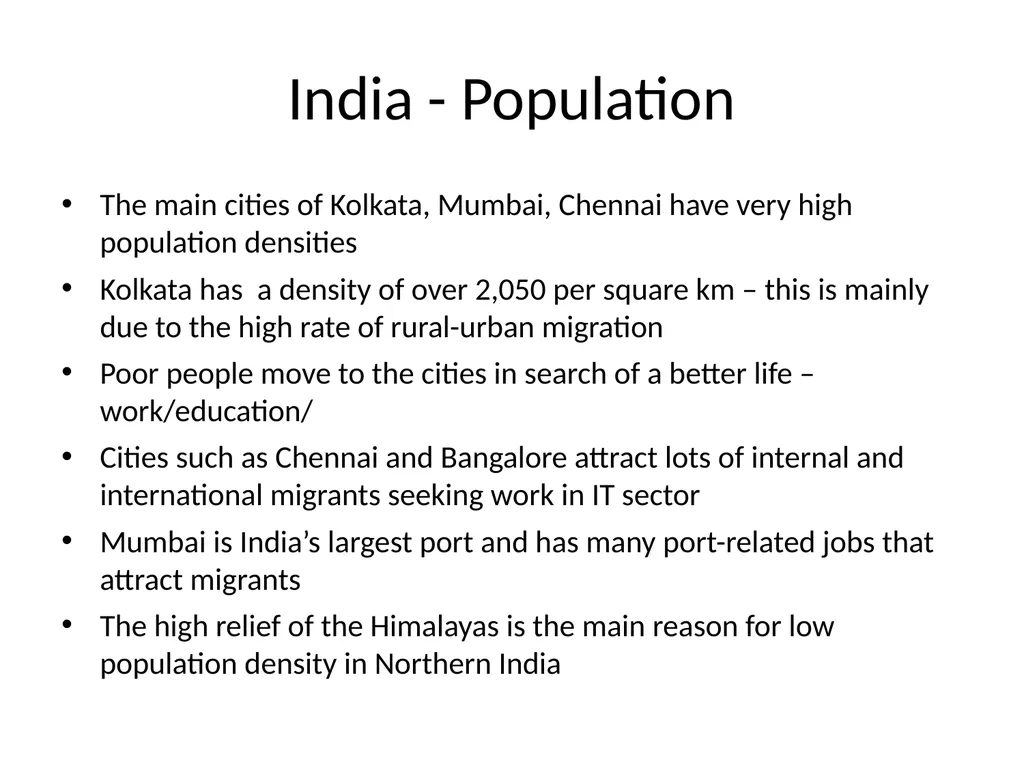 REGIONAL GEOGRAPHY Exam Topics Related to India - slide 33 of 34