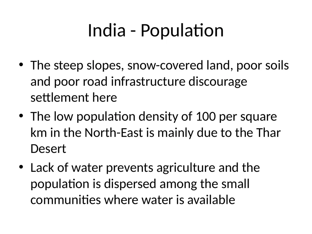 REGIONAL GEOGRAPHY Exam Topics Related to India - slide 34 of 34