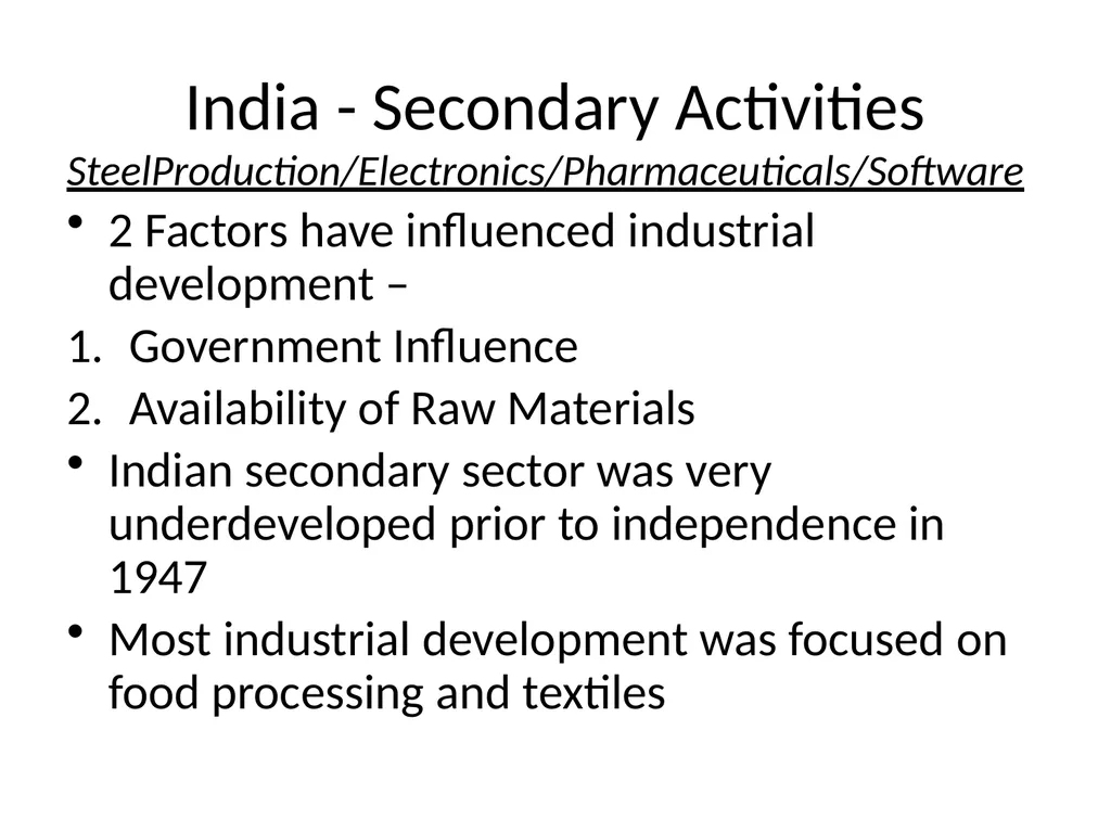 REGIONAL GEOGRAPHY Exam Topics Related to India - slide 20 of 34