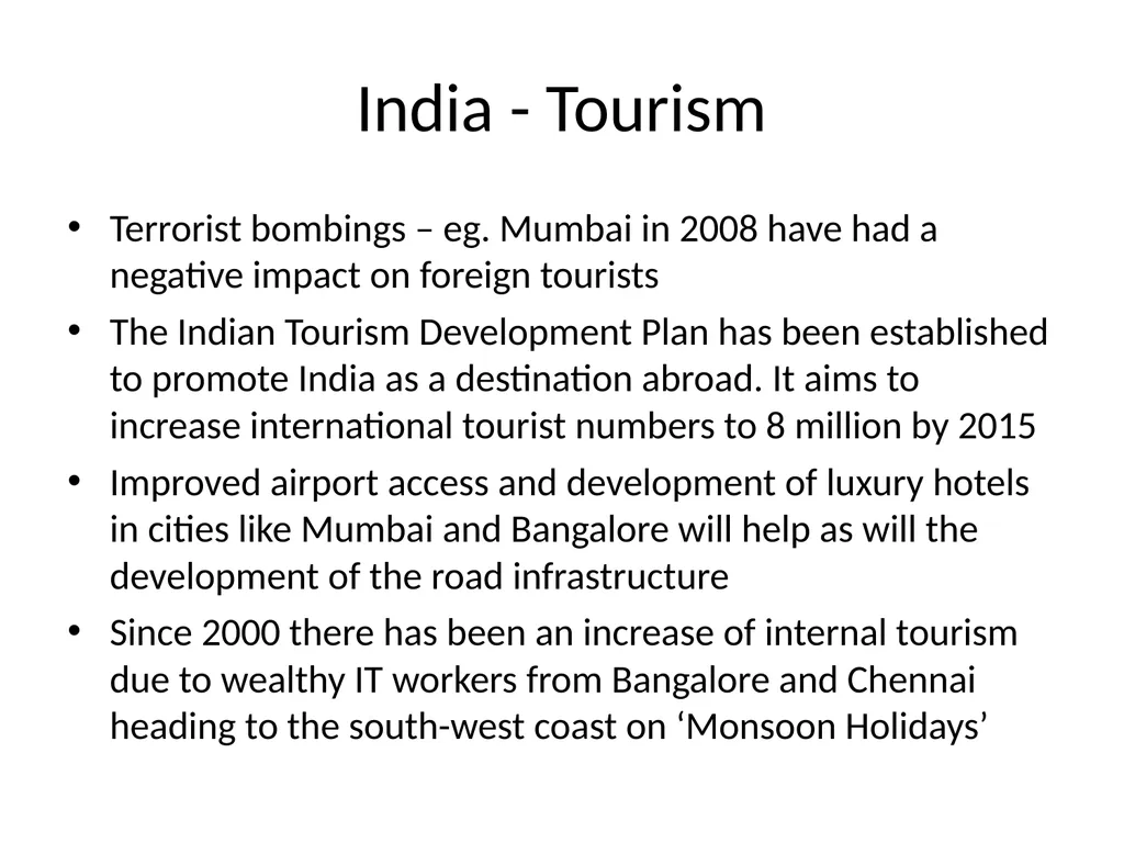 REGIONAL GEOGRAPHY Exam Topics Related to India - slide 30 of 34