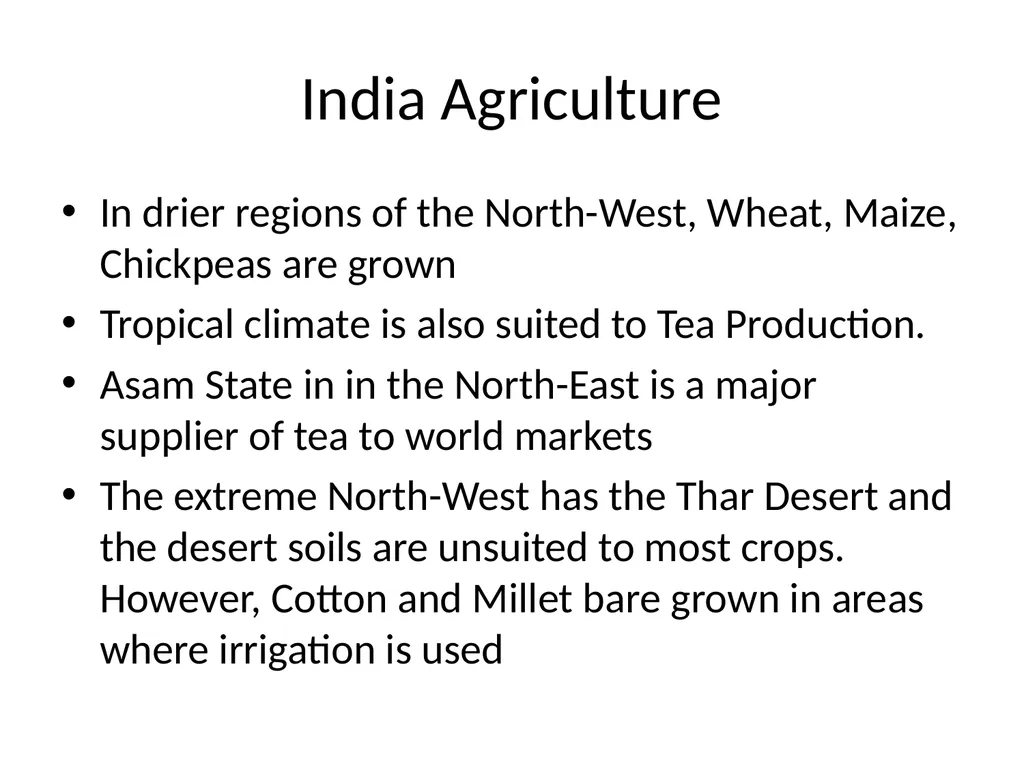 REGIONAL GEOGRAPHY Exam Topics Related to India - slide 17 of 34