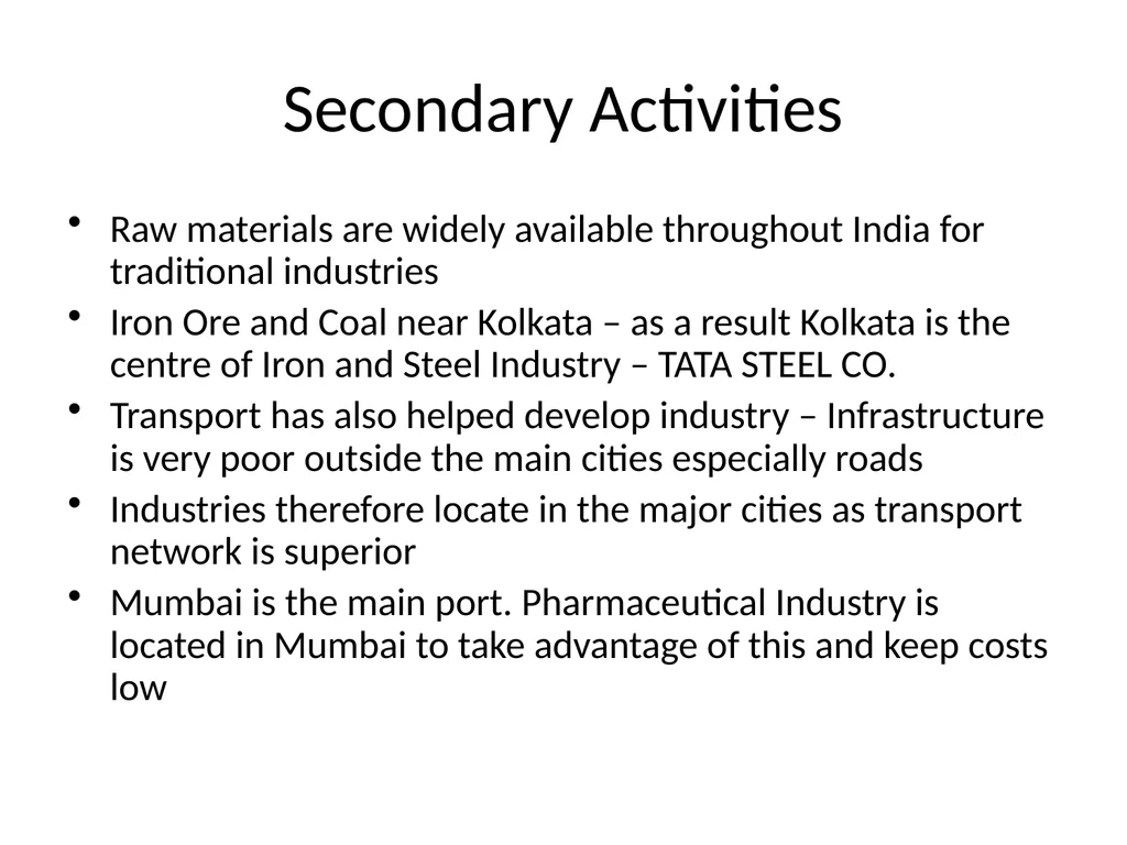 REGIONAL GEOGRAPHY Exam Topics Related to India - slide 25 of 34
