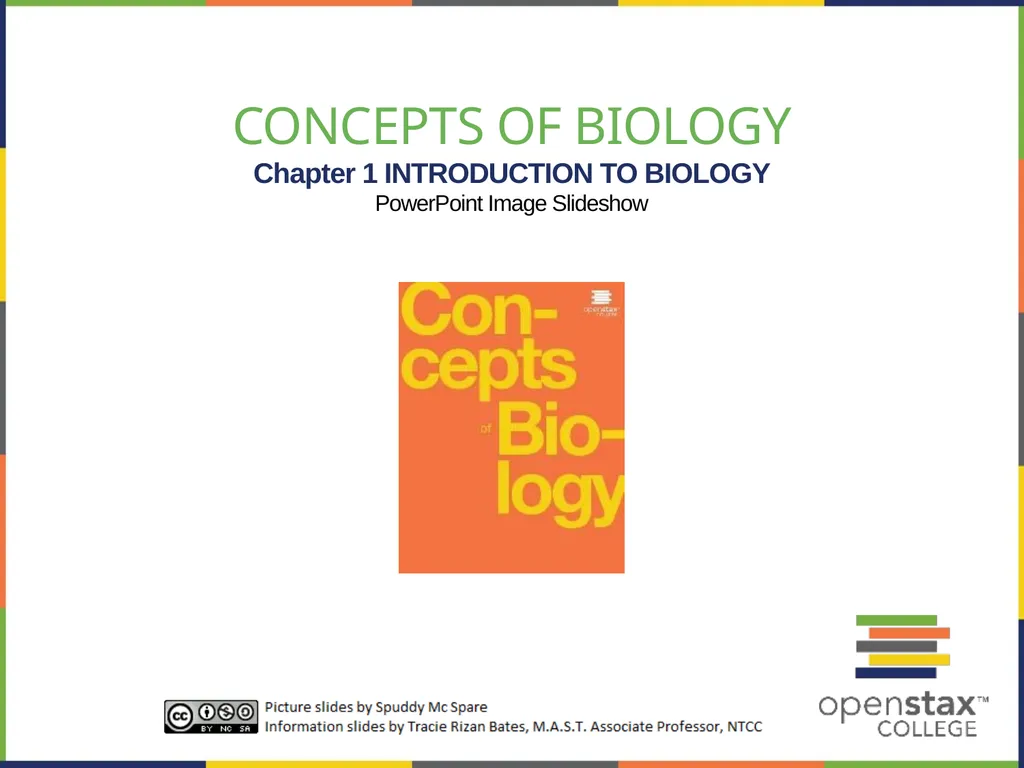 Concepts of Biology Chapter 1 INTRODUCTION TO - slide 1 of 45