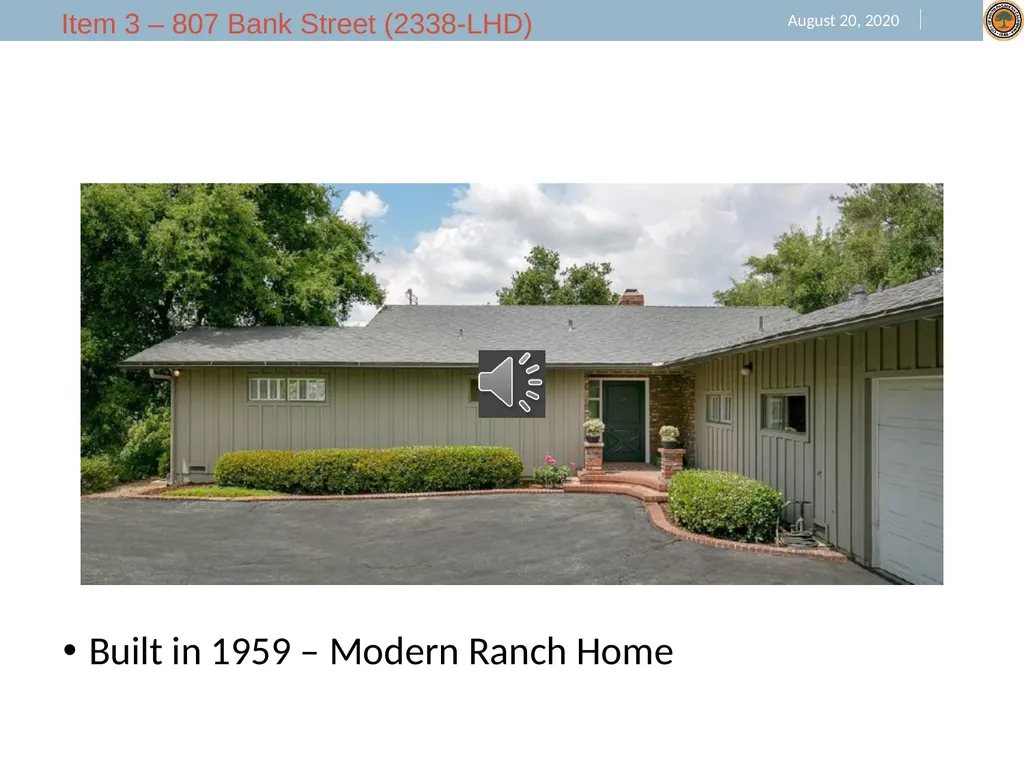 Request for Landmark Historic Designation located - slide 3 of 6