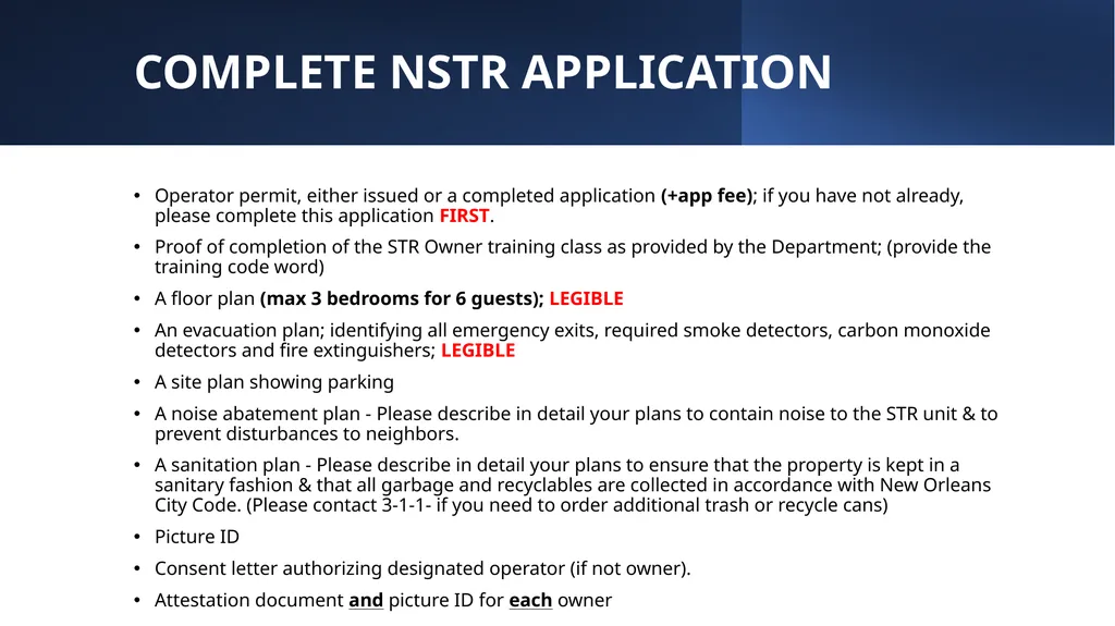 Non-Commercial Short-Term Rental Application - slide 18 of 58