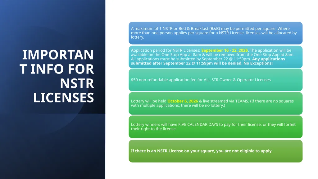 Non-Commercial Short-Term Rental Application - slide 3 of 58