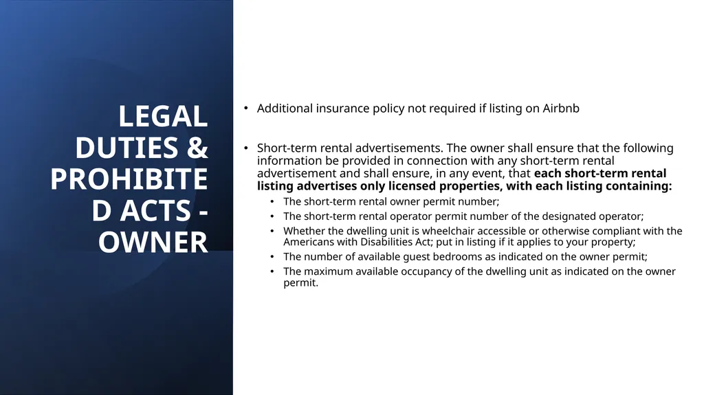 Non-Commercial Short-Term Rental Application - slide 50 of 58
