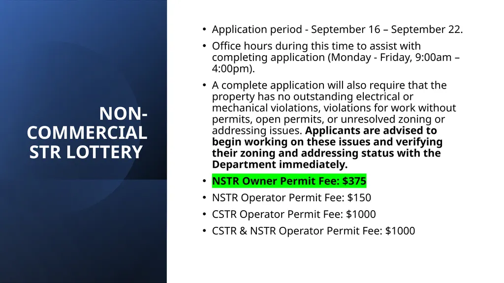 Non-Commercial Short-Term Rental Application - slide 12 of 58