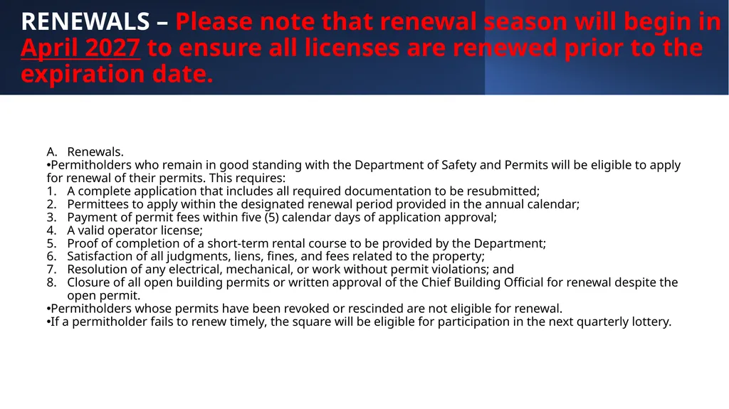 Non-Commercial Short-Term Rental Application - slide 49 of 58