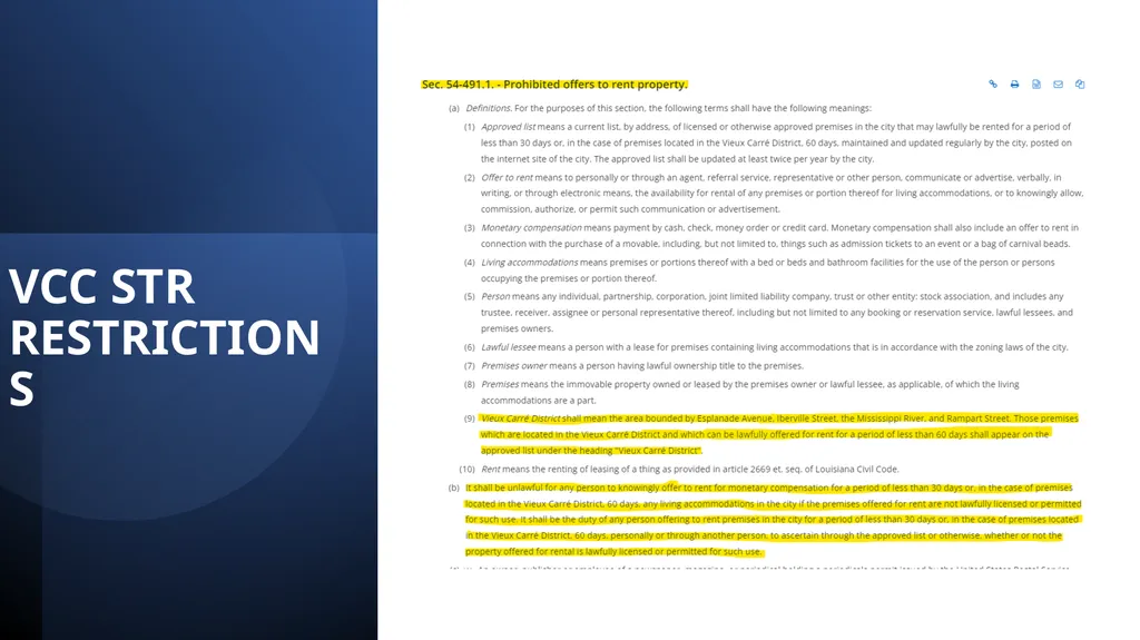Non-Commercial Short-Term Rental Application - slide 5 of 58
