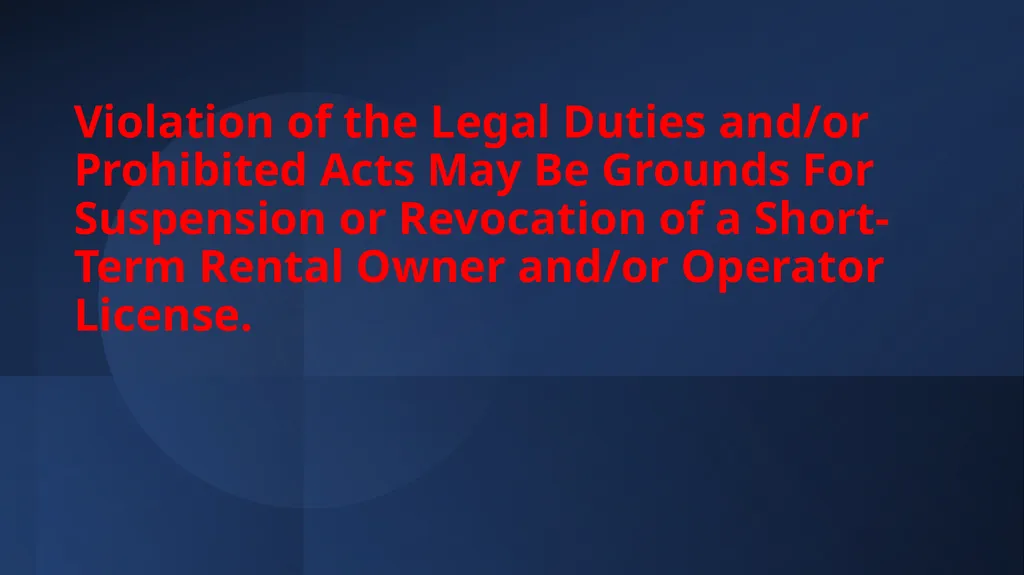 Non-Commercial Short-Term Rental Application - slide 54 of 58