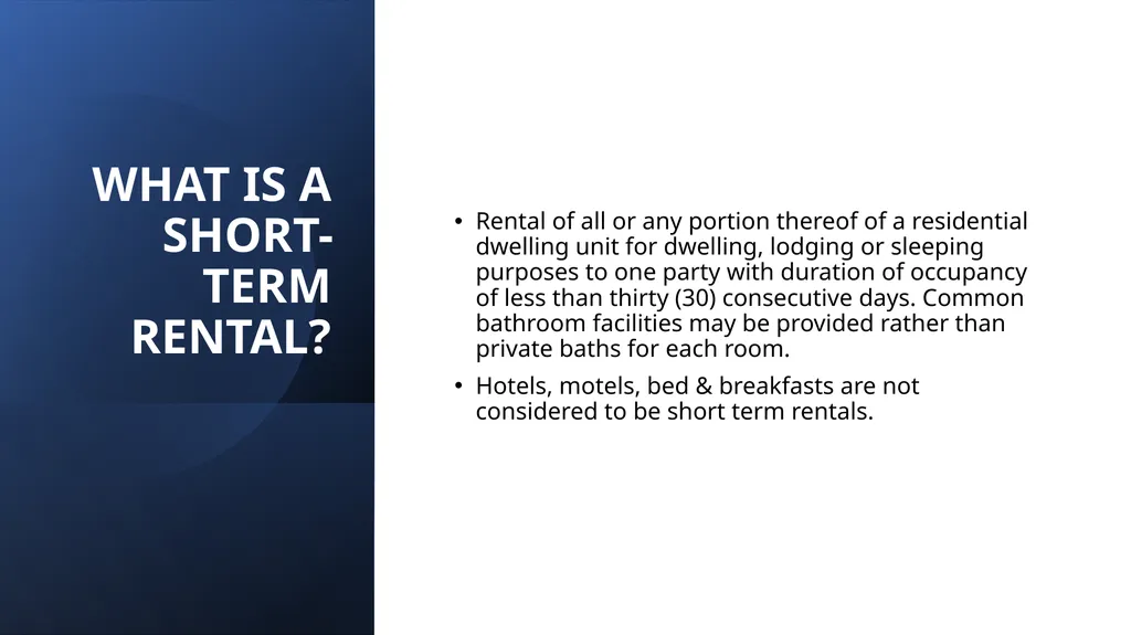 Non-Commercial Short-Term Rental Application - slide 2 of 58