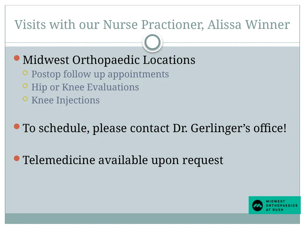 Welcome to Dr. Tad Gerlinger’s JOINT Replacement - slide 27 of 35