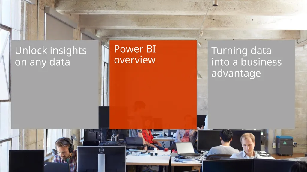 Power BI overview Unlock insights on any data - slide 2 of 21