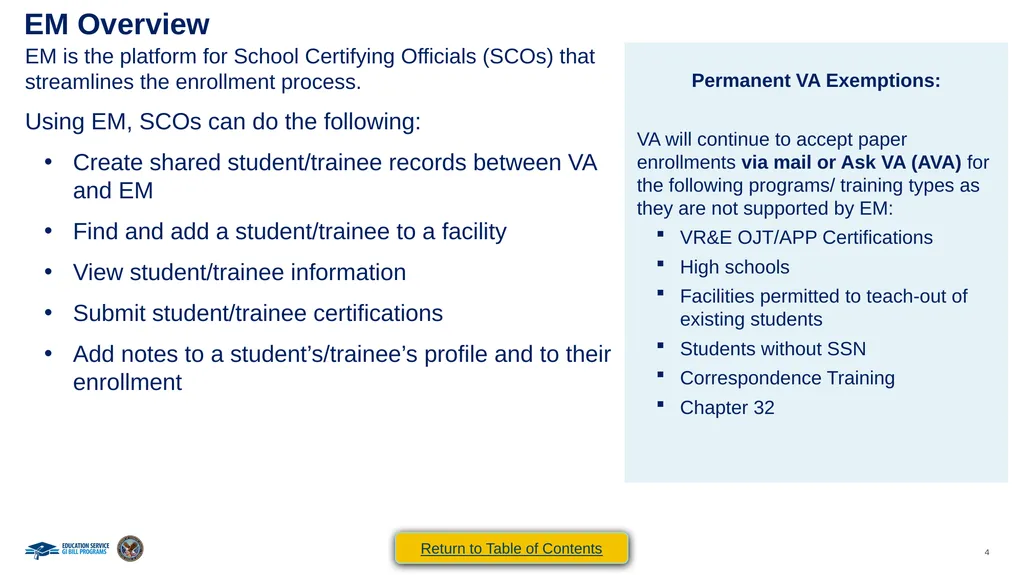 VA Paper-Based Forms to Enrollment Manager - slide 4 of 123