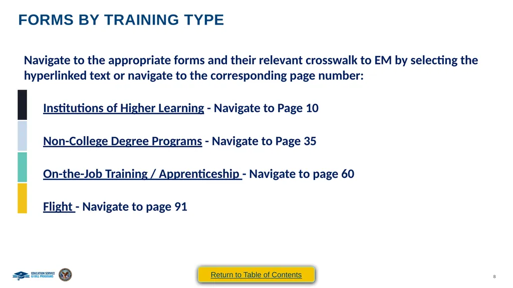 VA Paper-Based Forms to Enrollment Manager - slide 8 of 123