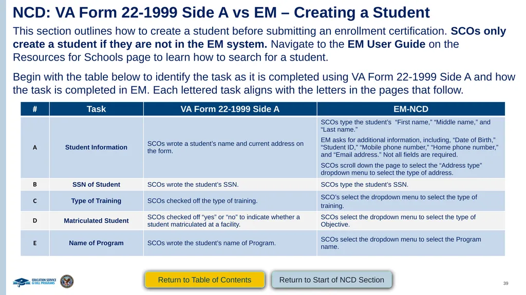 VA Paper-Based Forms to Enrollment Manager - slide 39 of 123