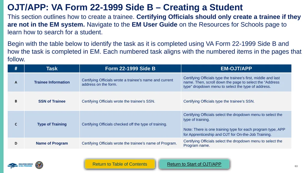 VA Paper-Based Forms to Enrollment Manager - slide 63 of 123