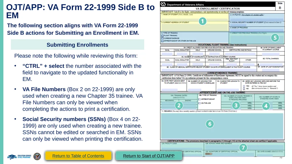 VA Paper-Based Forms to Enrollment Manager - slide 70 of 123