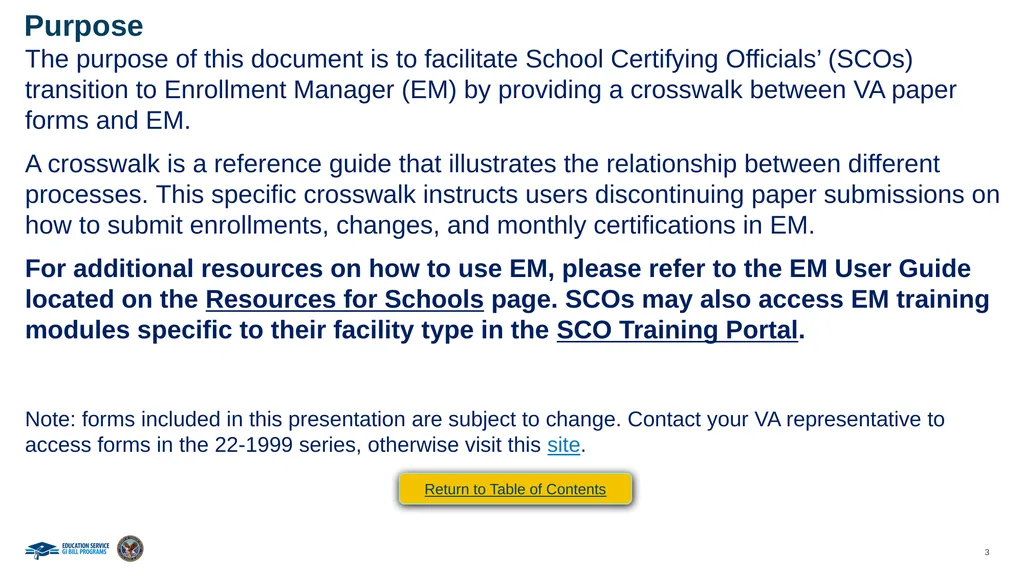 VA Paper-Based Forms to Enrollment Manager - slide 3 of 123