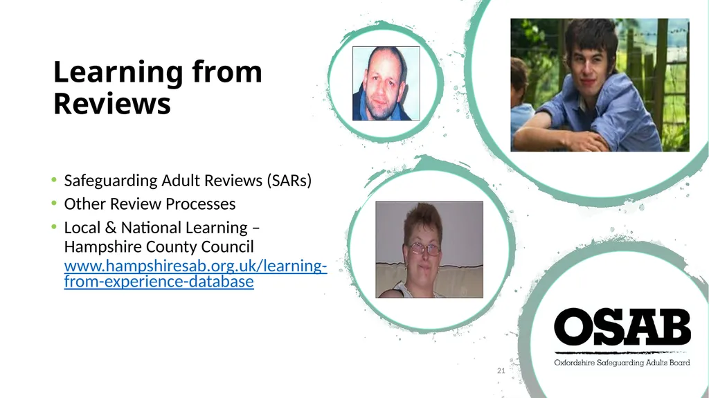 Level 3: Adult Safeguarding Course – - slide 21 of 25