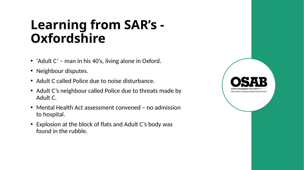 Level 3: Adult Safeguarding Course – - slide 22 of 25