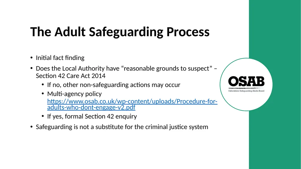 Level 3: Adult Safeguarding Course – - slide 6 of 25