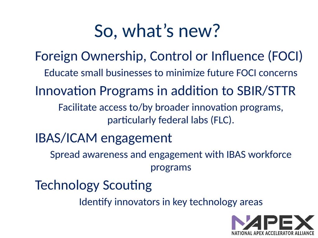 Introduction to the APEX Accelerators Dave Pease - slide 11 of 12