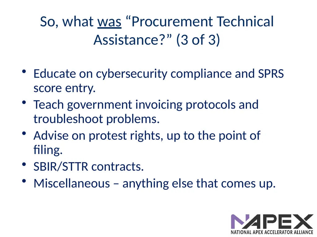Introduction to the APEX Accelerators Dave Pease - slide 8 of 12