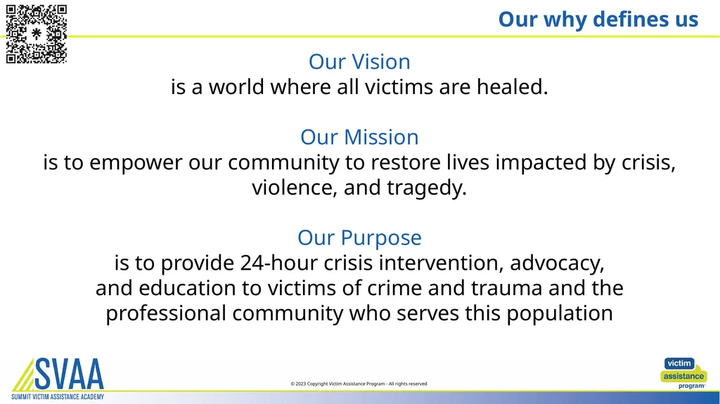 Community Outreach Presentation © 2023 Copyright - slide 2 of 11