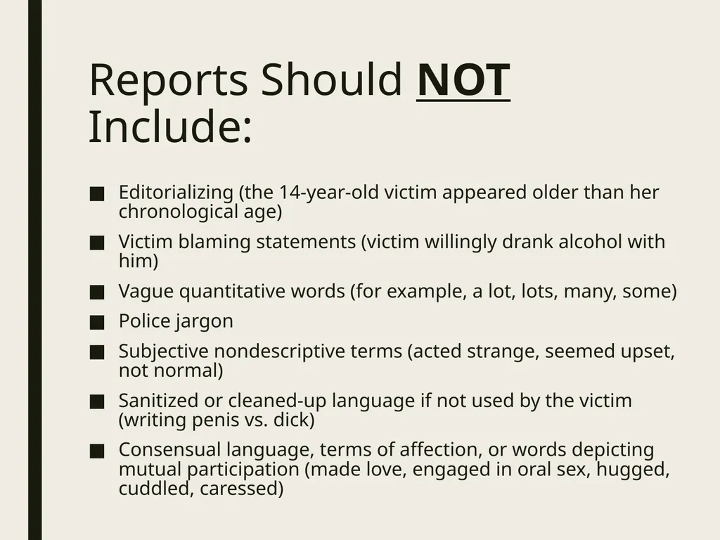 Trauma Informed Victim Interview Objective - slide 18 of 27